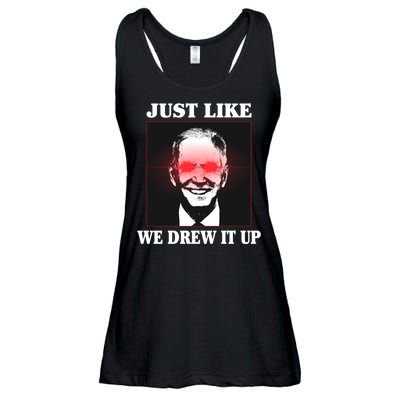 Just Like We Drew It Up Funny Sarcastic Joe Biden Ladies Essential Flowy Tank