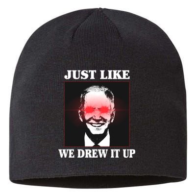 Just Like We Drew It Up Funny Sarcastic Joe Biden Sustainable Beanie