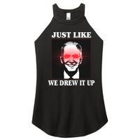 Just Like We Drew It Up Funny Sarcastic Joe Biden Women's Perfect Tri Rocker Tank