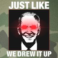 Just Like We Drew It Up Funny Sarcastic Joe Biden Legacy Tie Dye Trucker Hat