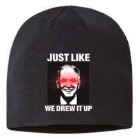 Just Like We Drew It Up Funny Sarcastic Joe Biden Sustainable Beanie