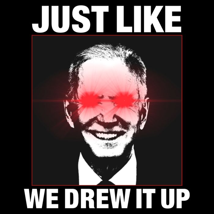 Just Like We Drew It Up Funny Sarcastic Joe Biden 16 in Basic Backpack
