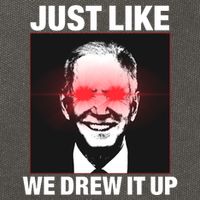 Just Like We Drew It Up Funny Sarcastic Joe Biden Cotton Canvas Backpack