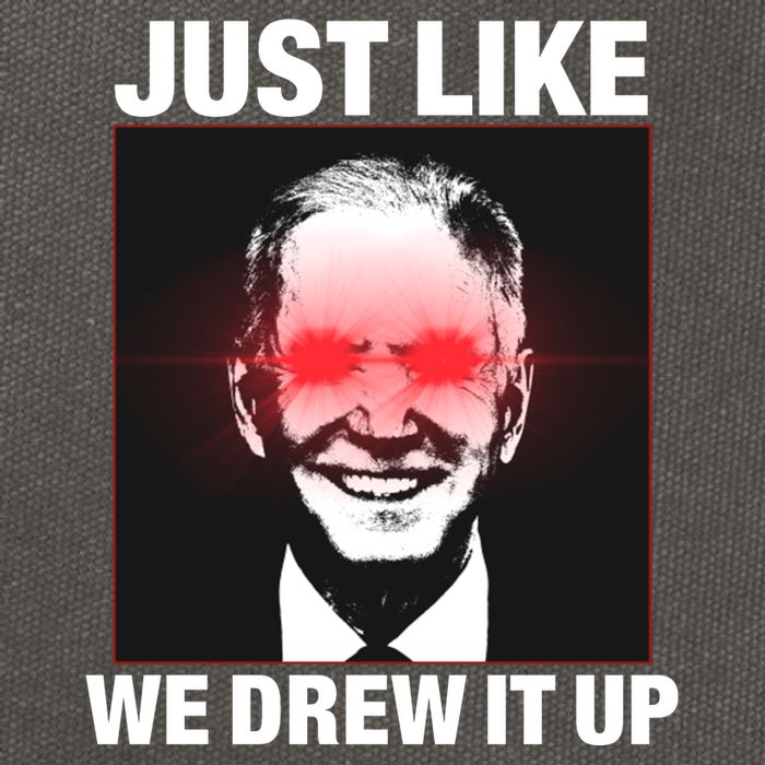 Just Like We Drew It Up Funny Sarcastic Joe Biden Cotton Canvas Backpack