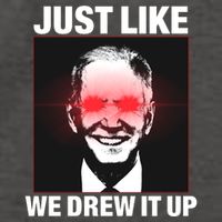 Just Like We Drew It Up Funny Sarcastic Joe Biden Vector Backpack