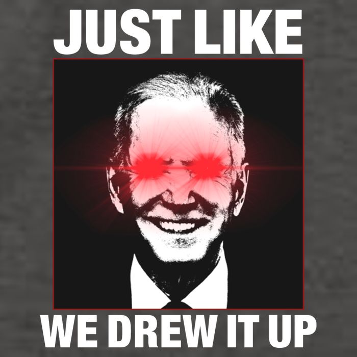 Just Like We Drew It Up Funny Sarcastic Joe Biden Vector Backpack