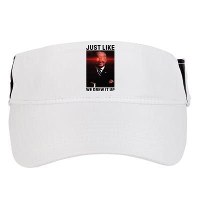 Just Like We Drew It Up Funny Sarcastic Joe Biden Adult Drive Performance Visor