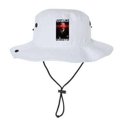 Just Like We Drew It Up Funny Sarcastic Joe Biden Legacy Cool Fit Booney Bucket Hat