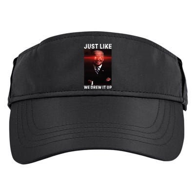 Just Like We Drew It Up Funny Sarcastic Joe Biden Adult Drive Performance Visor