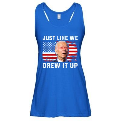 Just Like We Drew It Up Funny Sarcastic Joe Biden Ladies Essential Flowy Tank