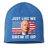 Just Like We Drew It Up Funny Sarcastic Joe Biden Sustainable Beanie