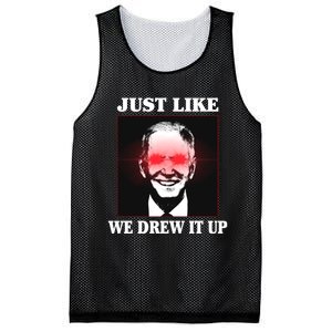 Just Like We Drew It Up Funny Sarcastic Joe Biden Mesh Reversible Basketball Jersey Tank