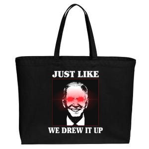 Just Like We Drew It Up Funny Sarcastic Joe Biden Cotton Canvas Jumbo Tote