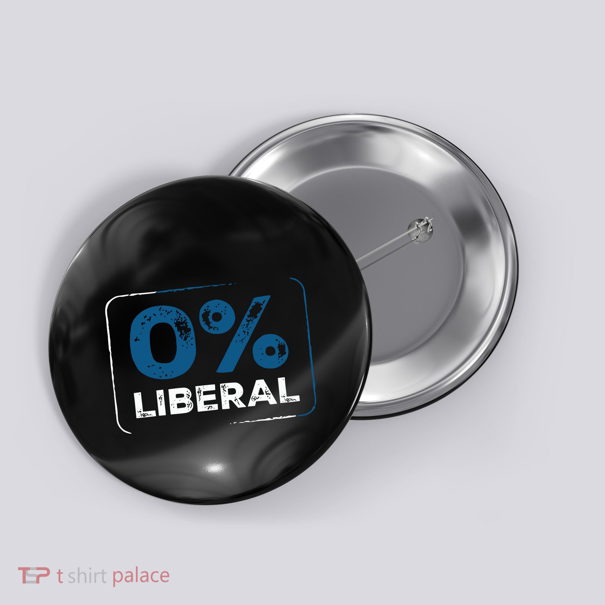 Wearing 0% Liberal Button