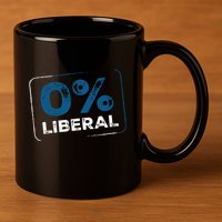 Wearing 0% Liberal 11oz C Handle Ceramic Mug