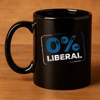 Wearing 0% Liberal 11oz C Handle Ceramic Mug