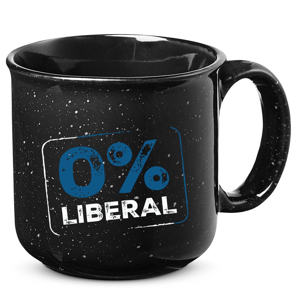 Wearing 0% Liberal 15oz Campfire Ceramic Mug