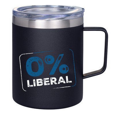 Wearing 0% Liberal 12oz Stainless Steel Coffee Mug