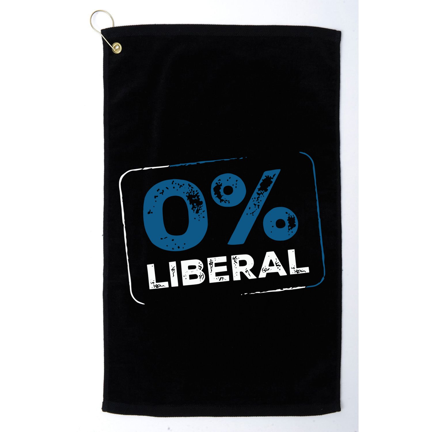 Wearing 0% Liberal Golf Towel