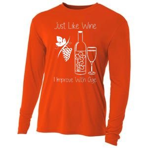 Just Like Wine I Improve With Age Cooling Performance Long Sleeve Crew