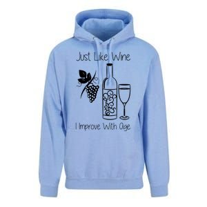 Just Like Wine I Improve With Age Unisex Surf Hoodie