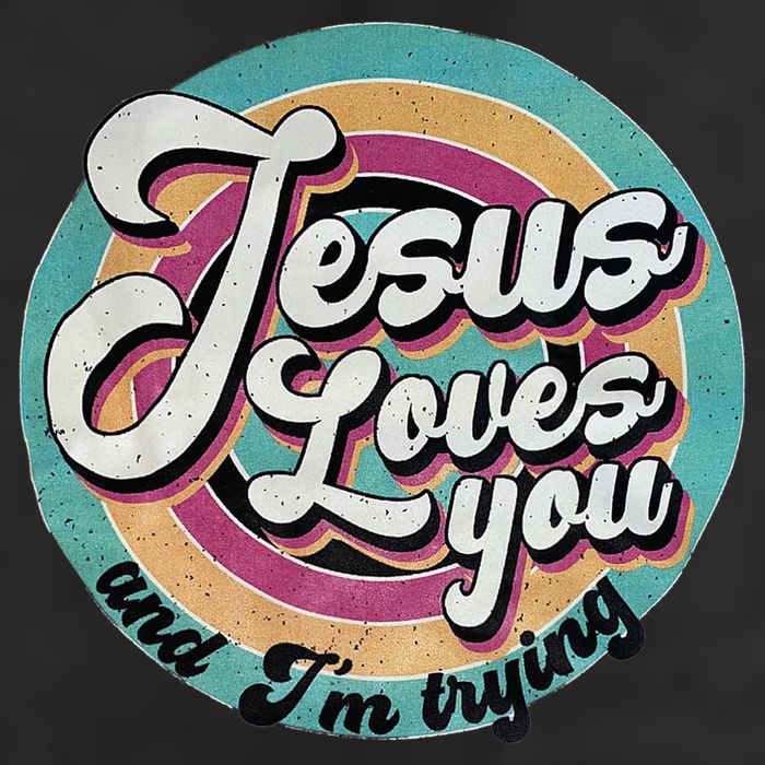 Jesus Loves You And Im Trying Golf Towel
