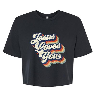 Jesus Loves You Bella+Canvas Jersey Crop Tee