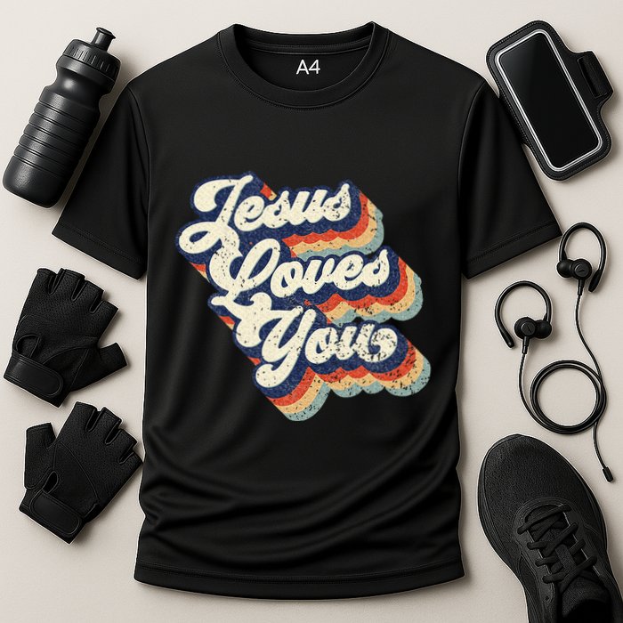 Jesus Loves You Cooling Performance Crew T-Shirt