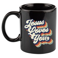 Jesus Loves You 11oz C Handle Ceramic Mug