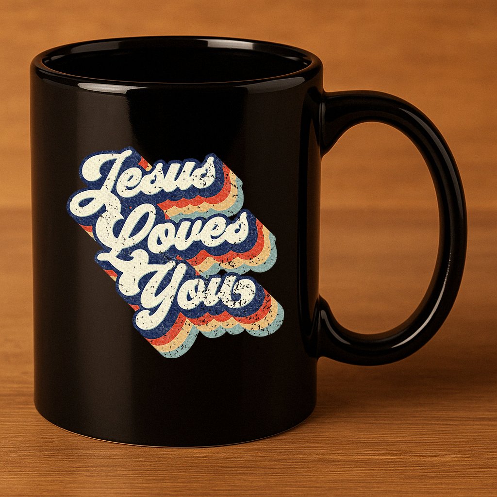 Jesus Loves You 11oz C Handle Ceramic Mug