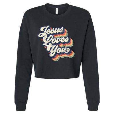 Jesus Loves You Cropped Pullover Crew