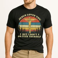Jesus Loves You But I Don't Go Fuck Yourself Cooling Performance Crew T-Shirt