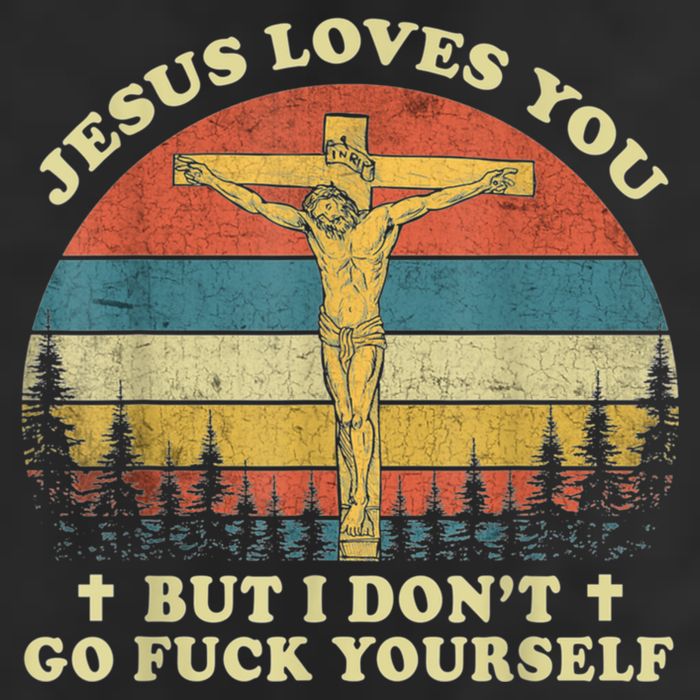 Jesus Loves You But I Don't Go Fuck Yourself Golf Towel