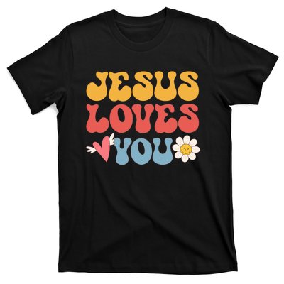 Jesus Loves You Retro Vintage Style Graphic Design T-Shirt