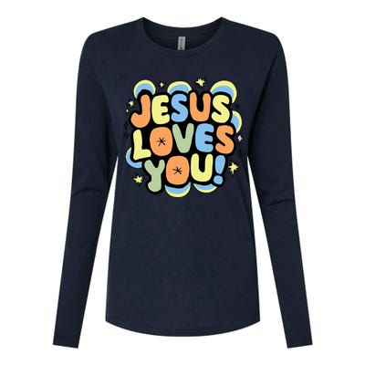 Jesus Loves You Lord Christian Faith Bible Christianity Womens Cotton Relaxed Long Sleeve T-Shirt