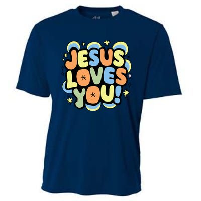 Jesus Loves You Lord Christian Faith Bible Christianity Cooling Performance Crew T-Shirt