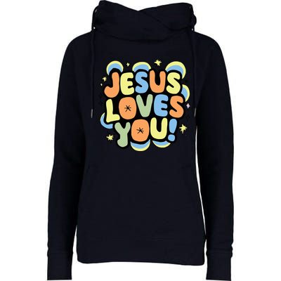 Jesus Loves You Lord Christian Faith Bible Christianity Womens Funnel Neck Pullover Hood