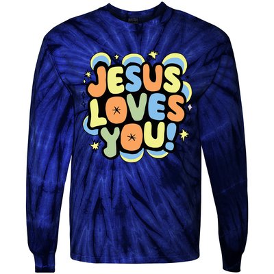 Jesus Loves You Lord Christian Faith Bible Christianity Tie-Dye Long Sleeve Shirt