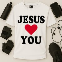 Jesus Loves You Cooling Performance Crew T-Shirt