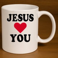 Jesus Loves You 11oz C Handle Ceramic Mug
