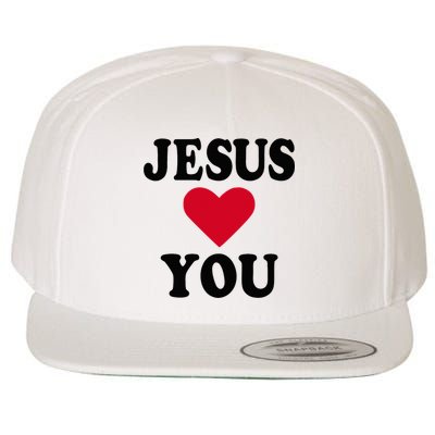Jesus Loves You Wool Snapback Cap