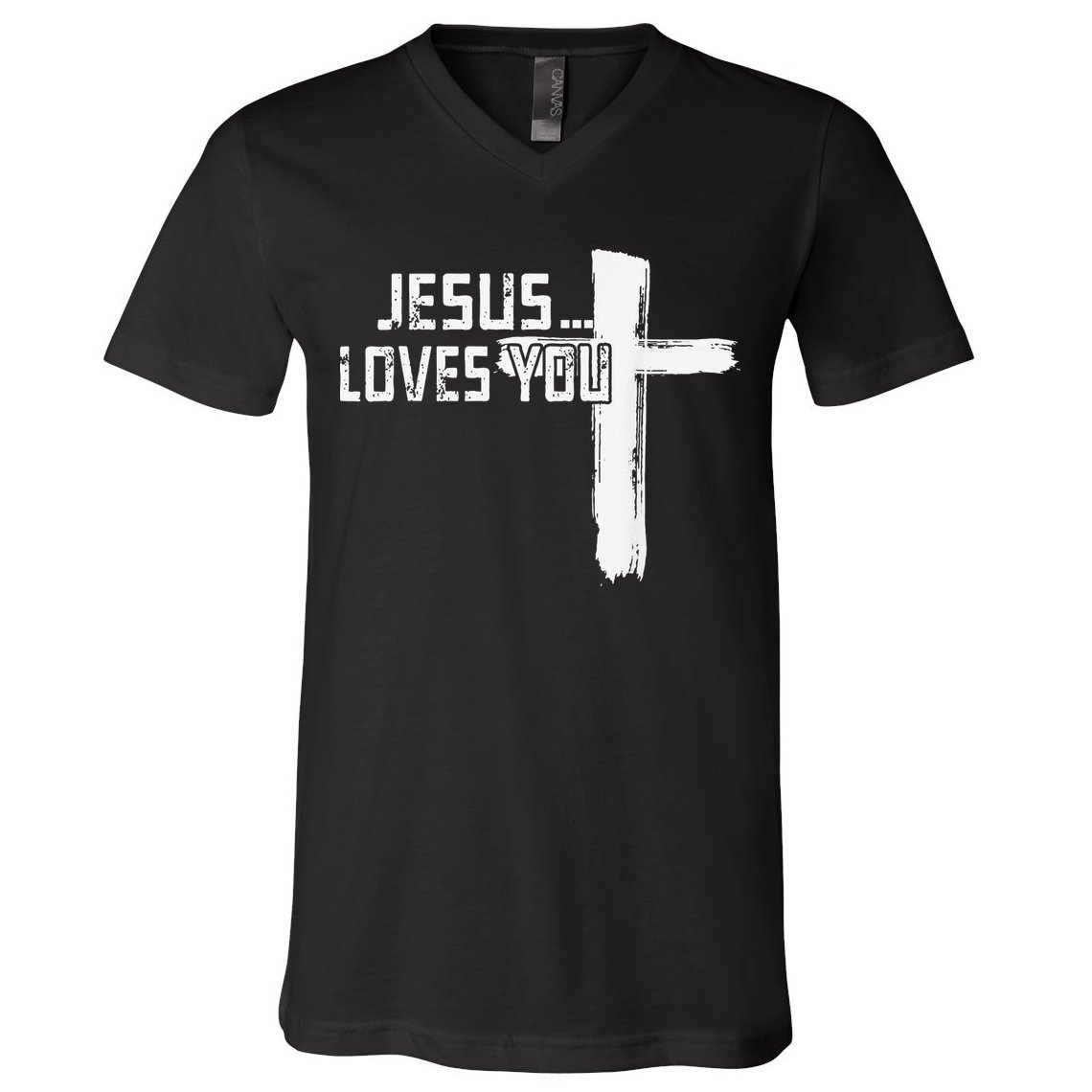 Jesus Loves You Christian Funny Saying Religious Jesus V-Neck T-Shirt