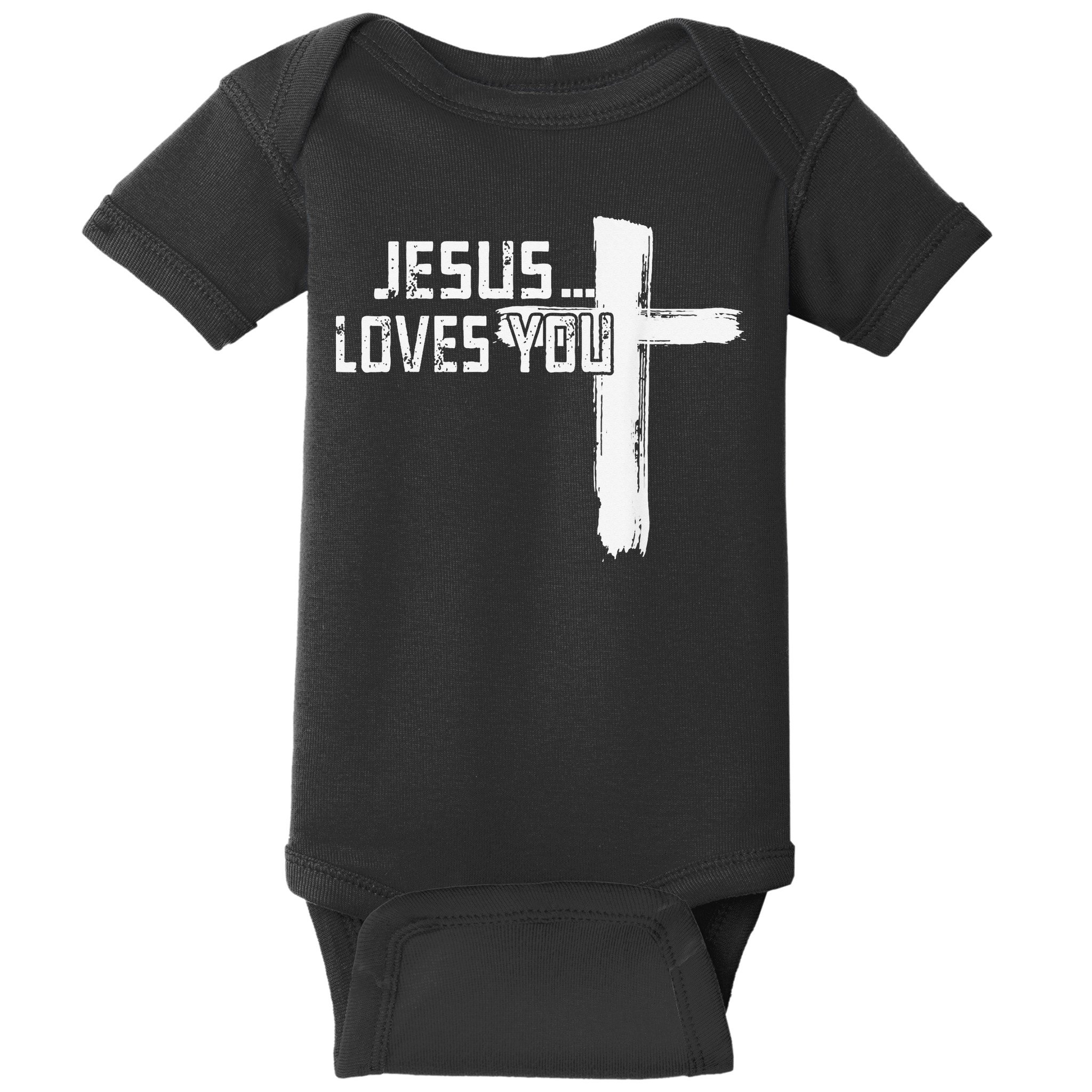 Jesus Loves You Christian Funny Saying Religious Jesus Baby Bodysuit