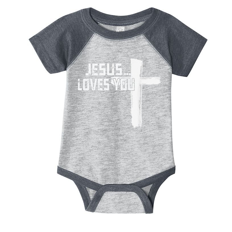 Jesus Loves You Christian Funny Saying Religious Jesus Infant Baby Jersey Bodysuit