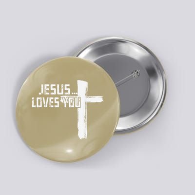 Jesus Loves You Christian Funny Saying Religious Jesus Button