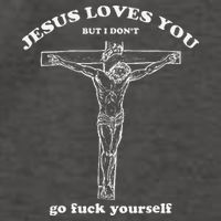 Jesus Loves You But I DonT Funny Vector Backpack