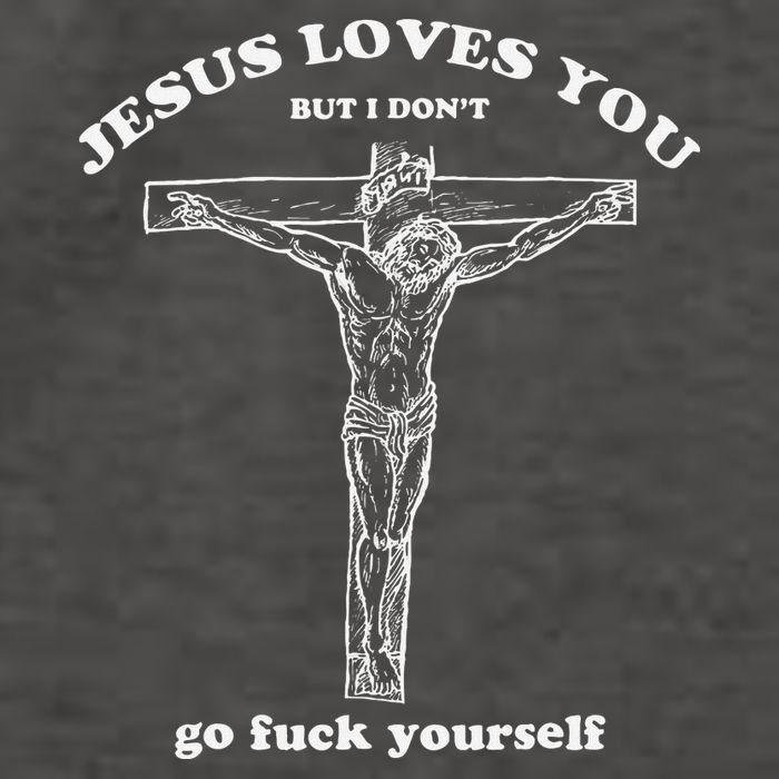 Jesus Loves You But I DonT Funny Vector Backpack