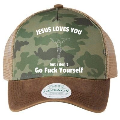 Jesus Loves You But I Don't Go FCK Yourself Legacy Tie Dye Trucker Hat