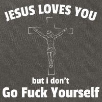 Jesus Loves You But I Don't Go FCK Yourself Cotton Canvas Backpack