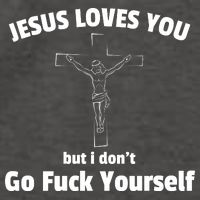 Jesus Loves You But I Don't Go FCK Yourself Vector Backpack